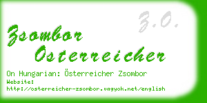 zsombor osterreicher business card
