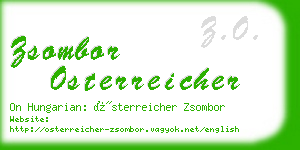 zsombor osterreicher business card